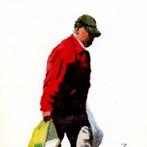 Shopper - Watercolour - 28x19cm